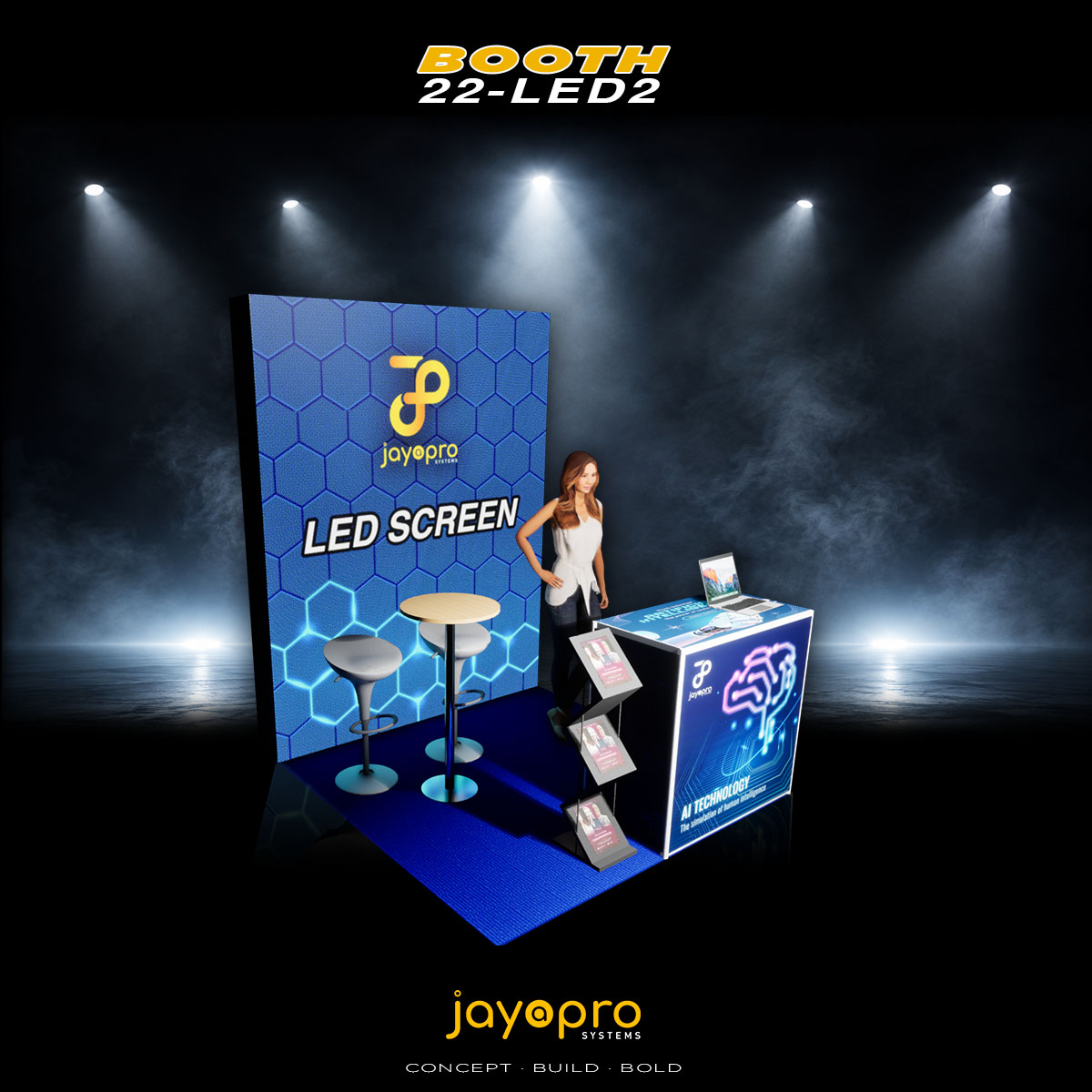 Thumbnail 2 of 3 for 2m x 2m LED Display Booth (22-LED2)