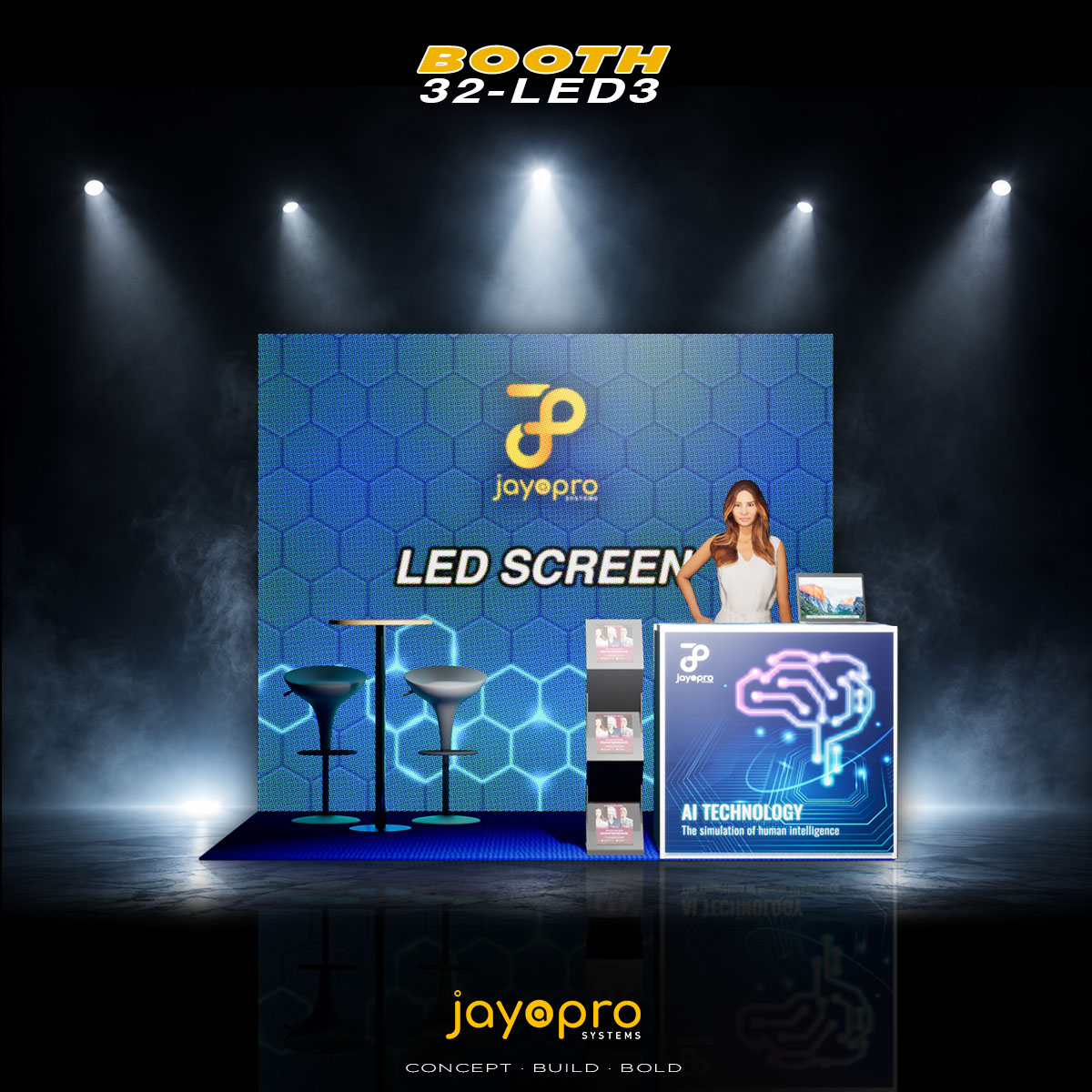 3m x 2m LED Display Booth (32-LED3), booth image 1 of 3