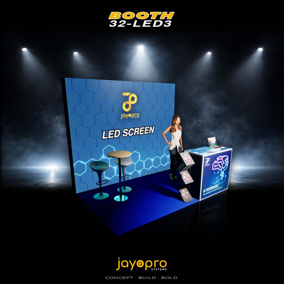 Thumbnail 2 of 3 for 3m x 2m LED Display Booth (32-LED3)