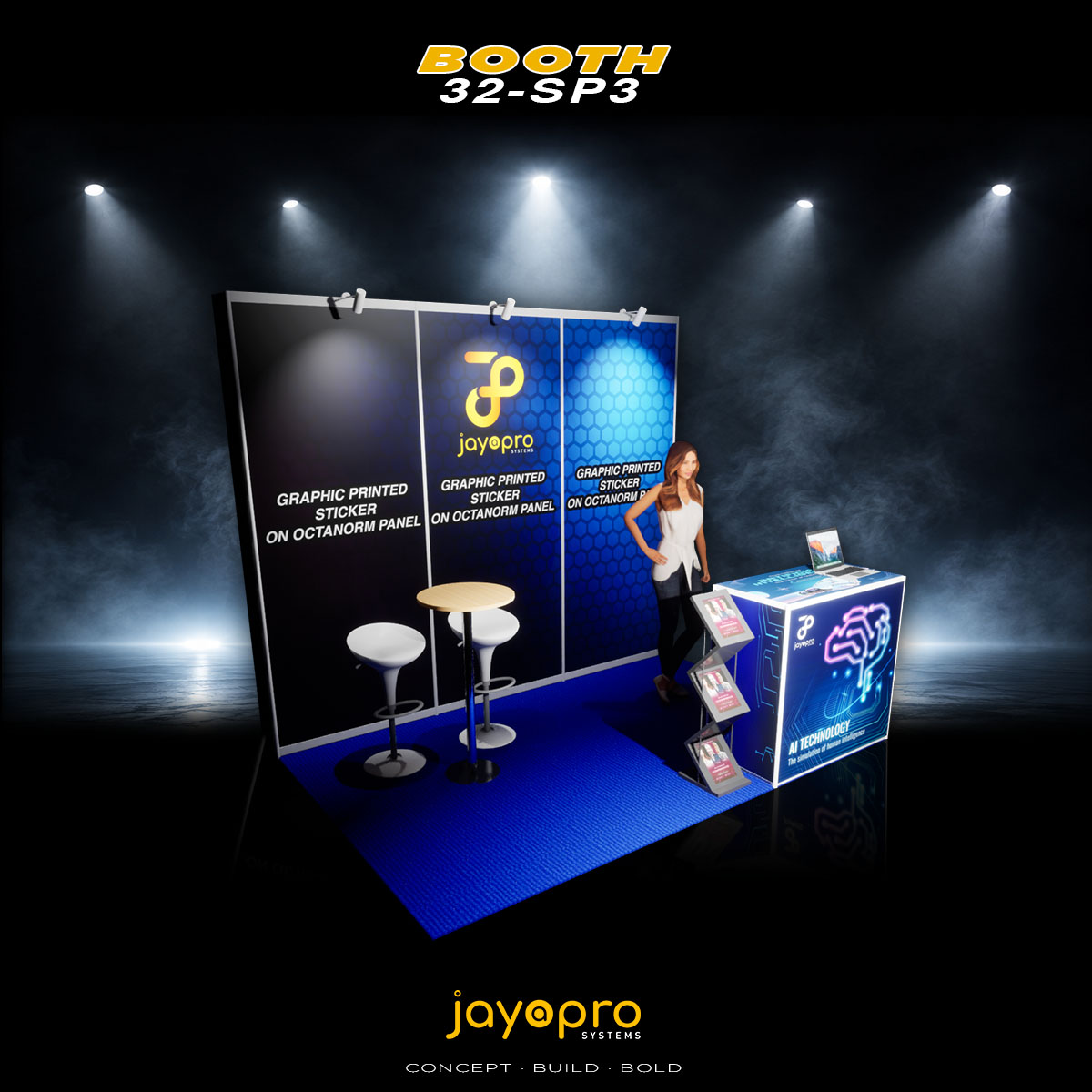 Thumbnail 2 of 3 for 3m x 2m Sticker Panel Branding Booth (32-SP3)