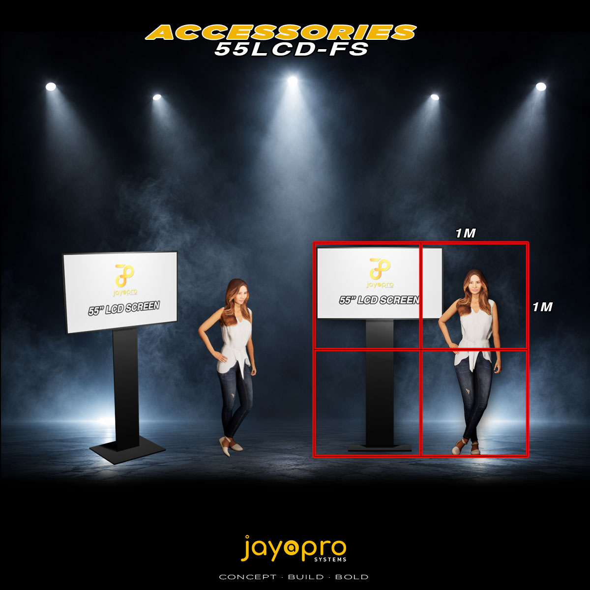 55-inch Freestanding LCD Display (55LCD-FS1), booth image 1 of 1
